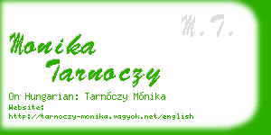 monika tarnoczy business card